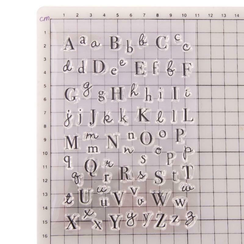 5pcs Letter Alphabet Fondant Cake Stamp with 2pcs Back Plate for Cookies Biscuit