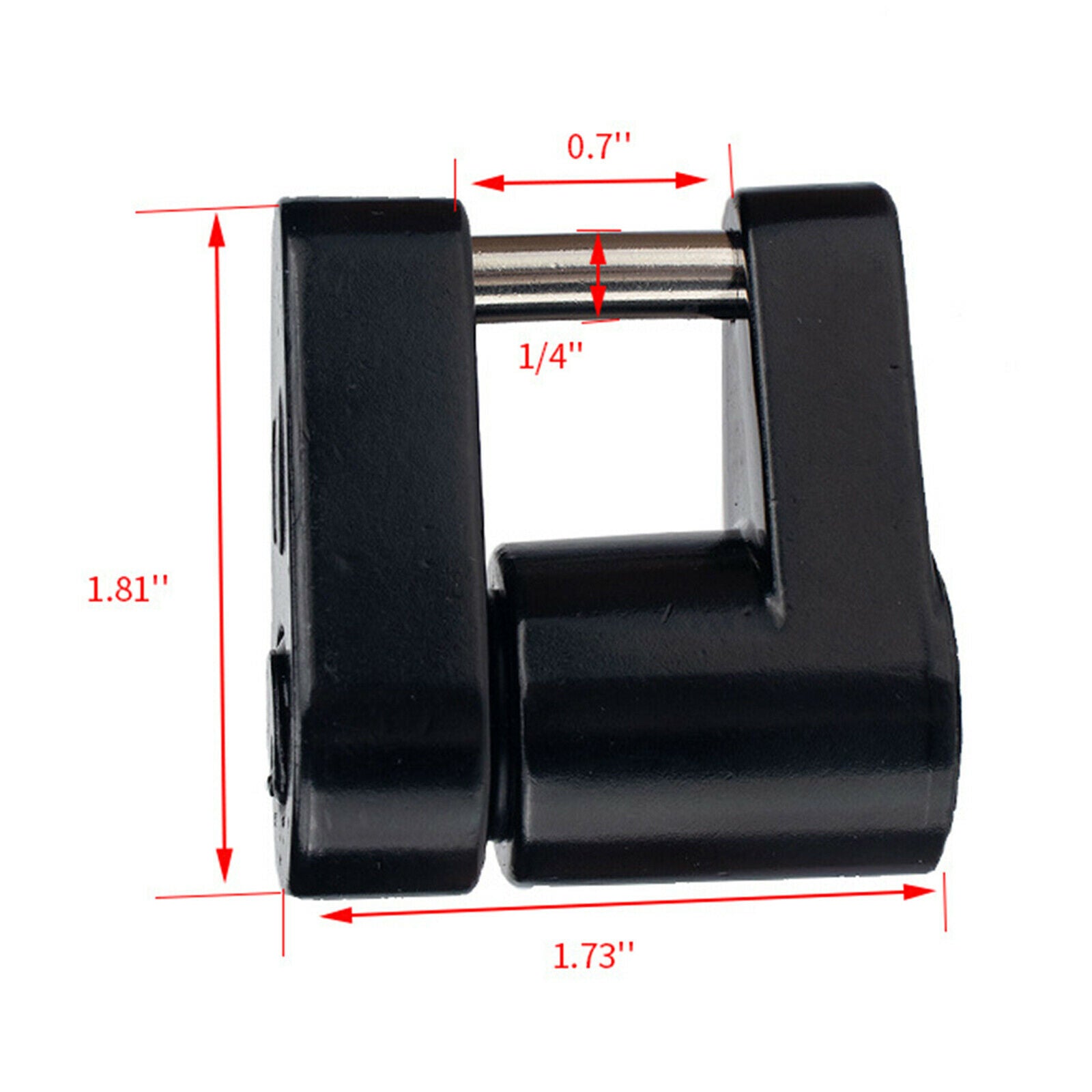 Black Trailer Hitch Coupler Lock Dia 1/4 Inch 3/4" Span for Car's Coupler