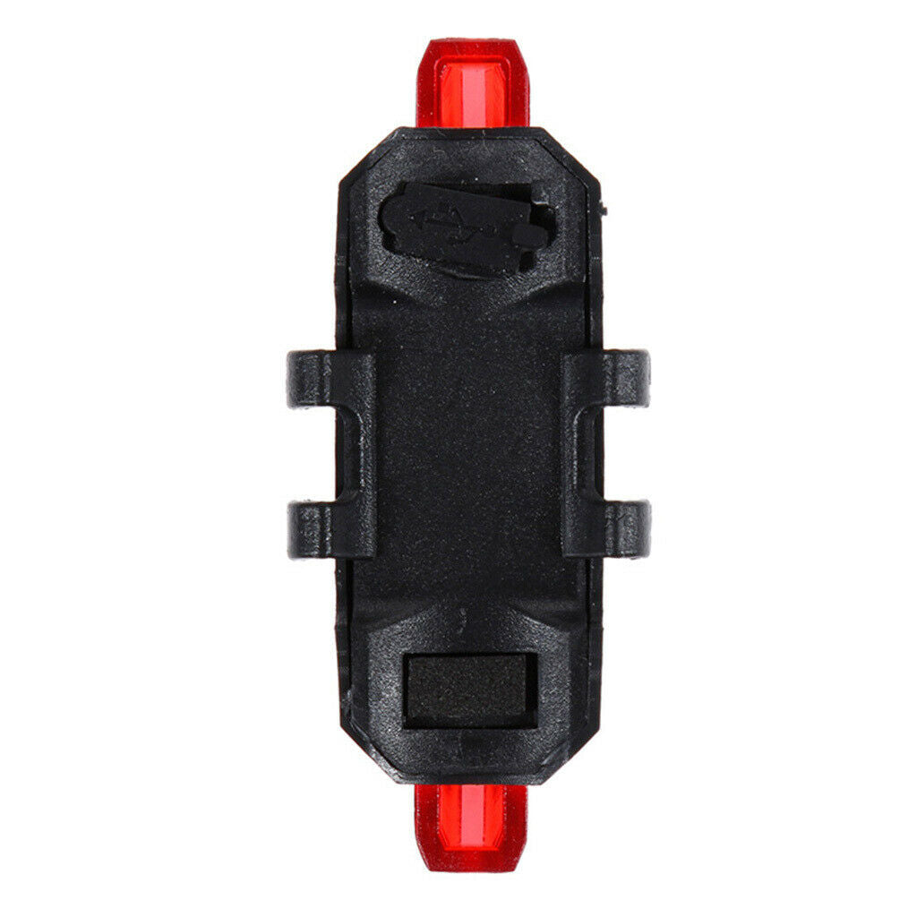 Pack of 2 Bike LED Rear Light Cycling Taillight USB Rechargeable Red+Blue