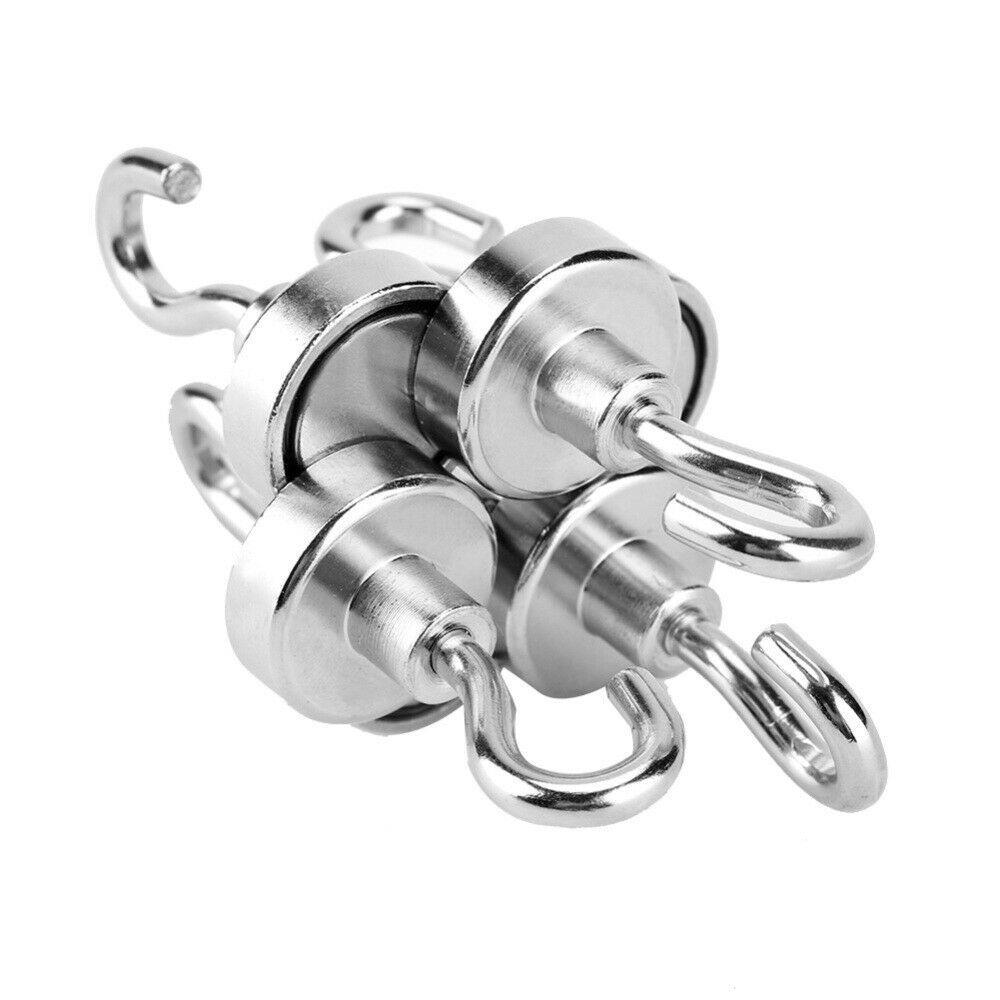 6pcs Heavy Duty Magnetic Hooks Strong Neodymium Magnet For Home Kitchen Garage