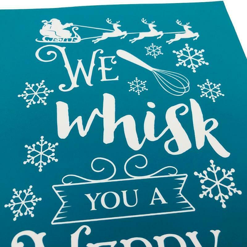 We Wish You a Merry Christmas Self-Adhesive Silk Screen Printing Stencil Sign