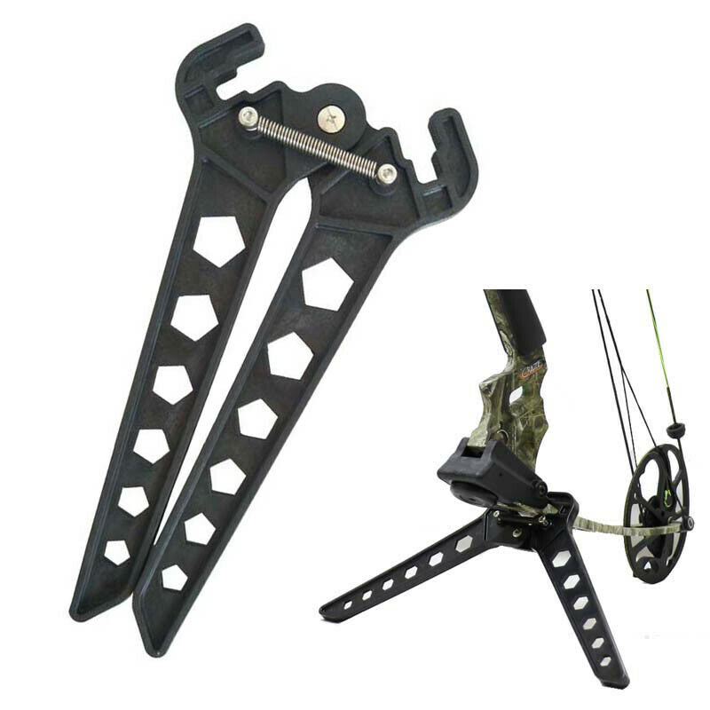Compound Bow Stand Holder Bracket Kick Rack Archery Support Shoot Target Hunting