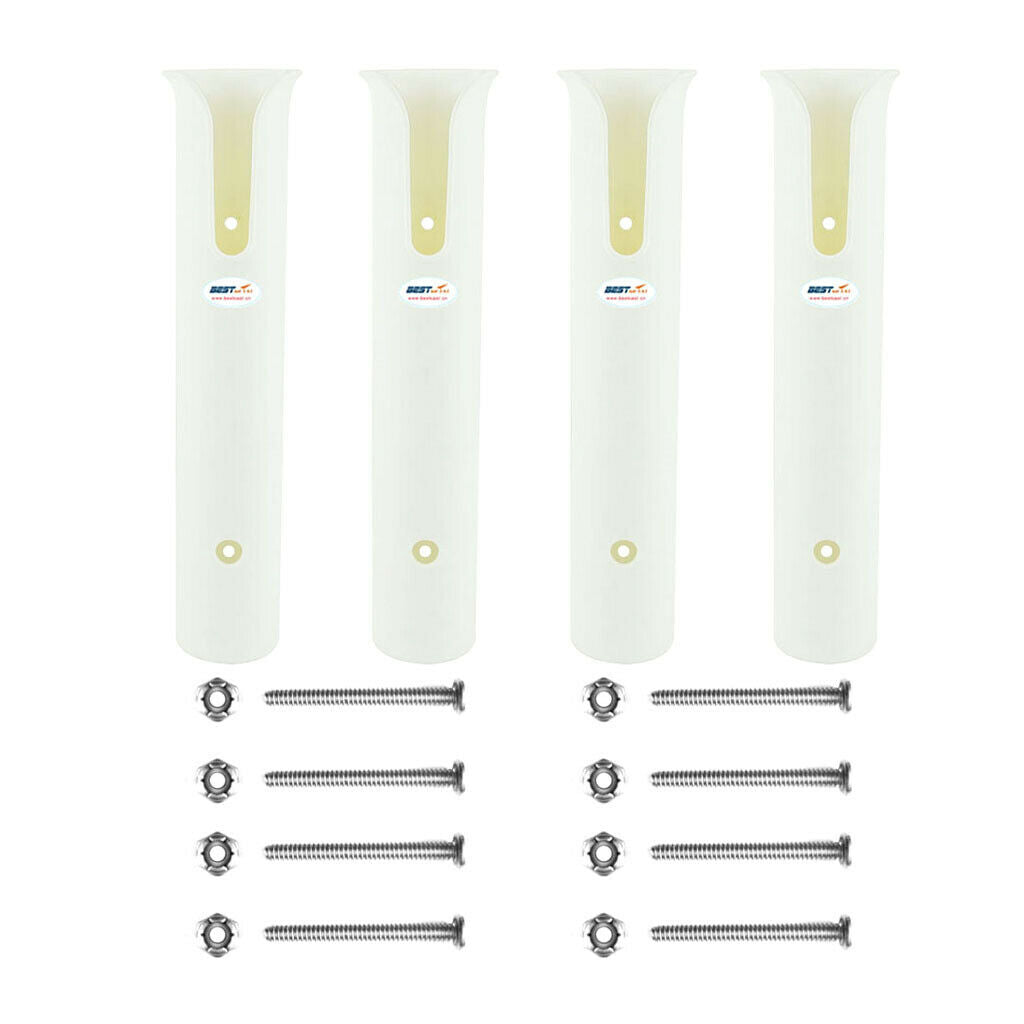 4x Fishing Rod Holder (Holds 4 Rods) Reel Storage with Screws - 270mm Long -