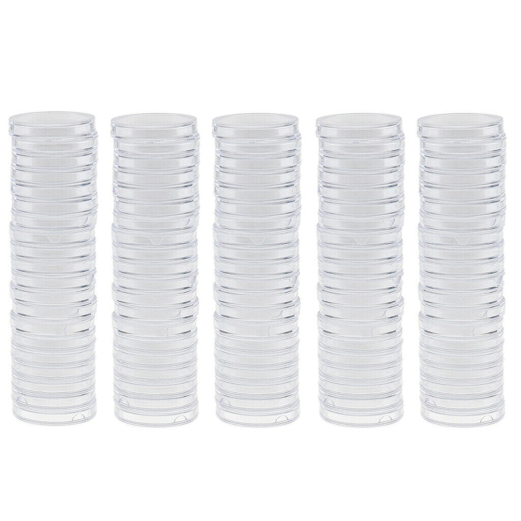 100Pcs Memorial Coin Storage Display Capsules Holders Case Storage 28mm