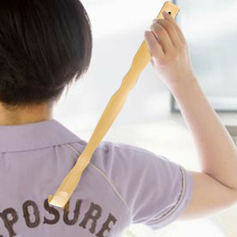 1x Durable Bamboo Massager Back Scratcher Wooden Body Roller Stick Backsc.l8