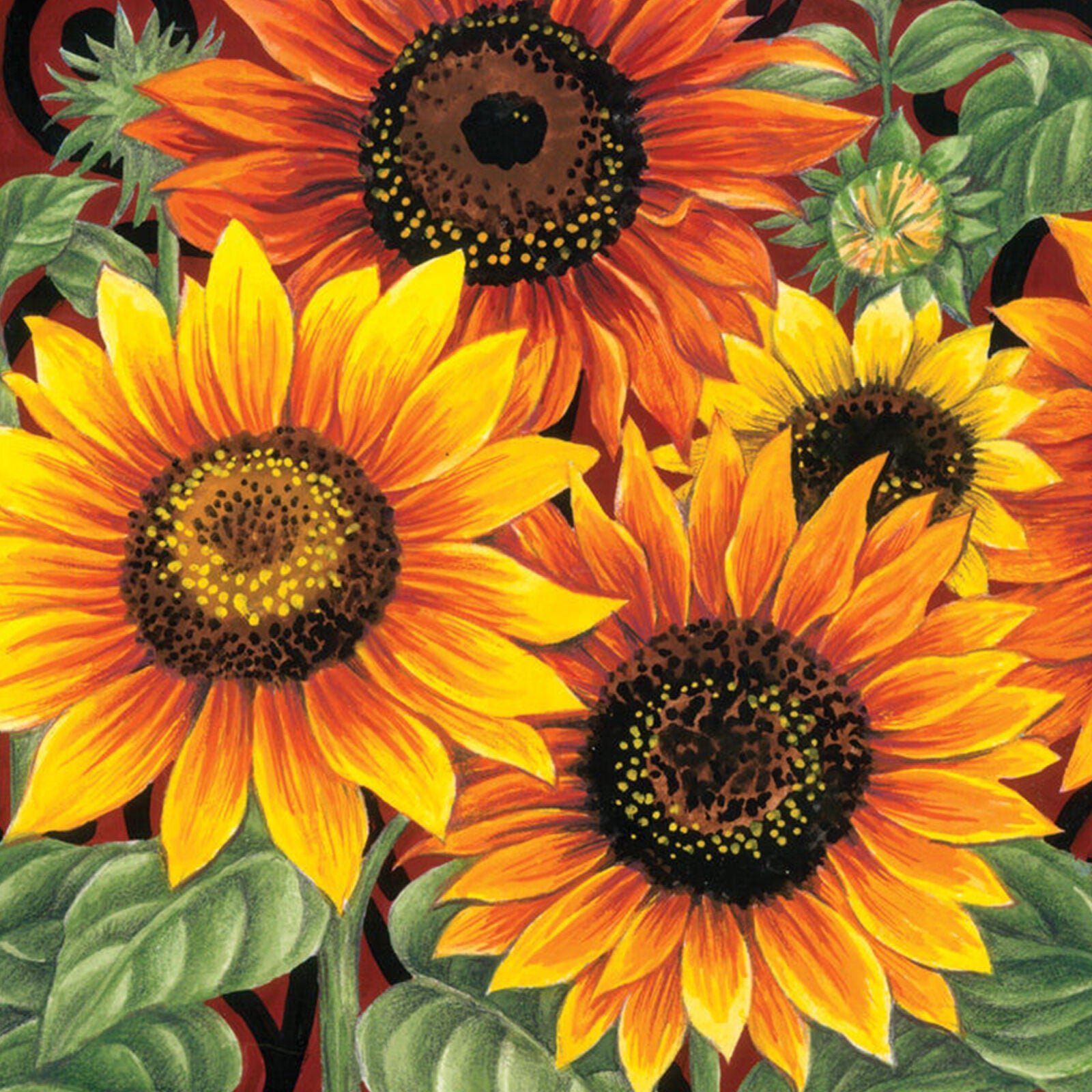 Sunflower Medley 28 x 40 Fall Autumn Yellow Flower House Flag