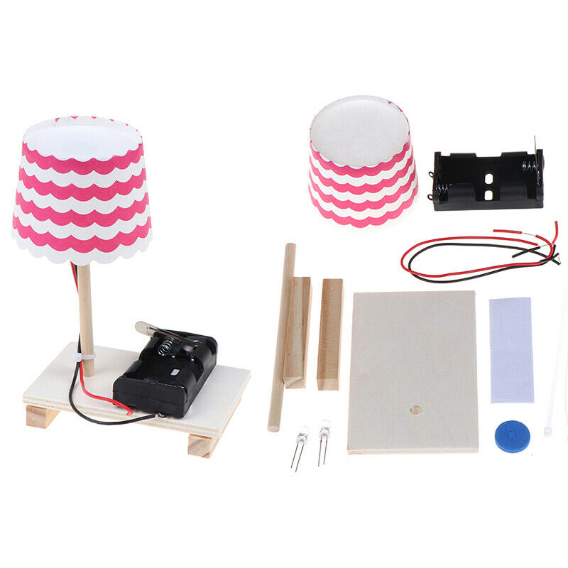 Kids Science Experiment DIY Toys Mini Wooden Table Lamp Gizmo Toys Set PTA.l8