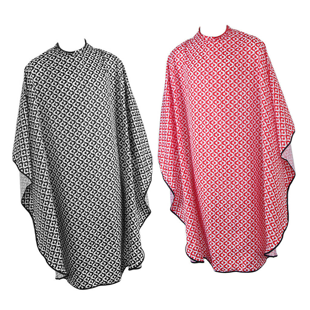 Set of 2 Waterproof Hair Cutting Shampoo Cape Salon Gown Cloth with Zipper