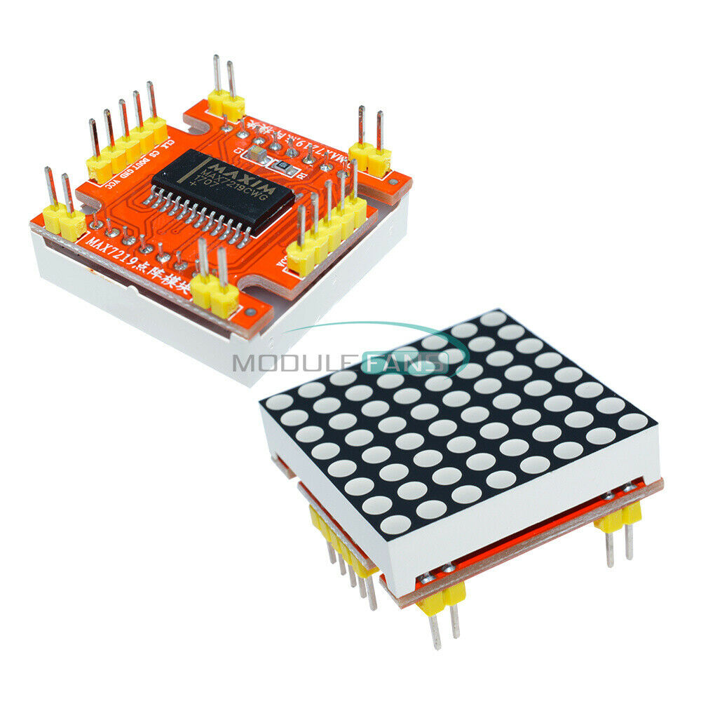 MAX7219 LED Dot Matrix Arduino Microcontroller Display Module Control 5V/3.3V