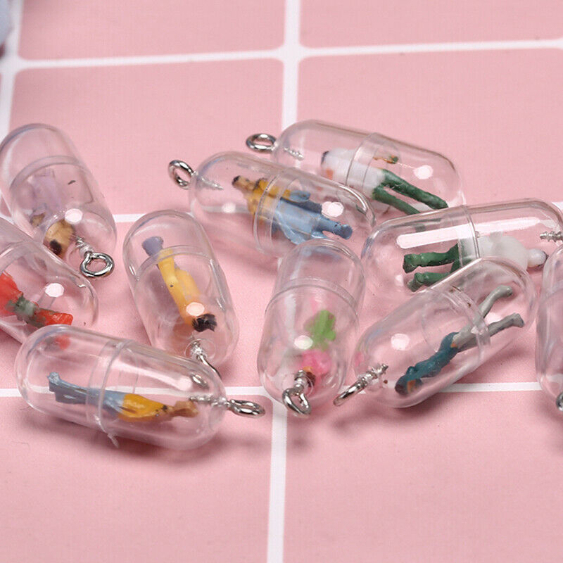 10pcs Funny Capsule Villain Charms Pendants DIY Jewelry Findings Craft Mak G BU