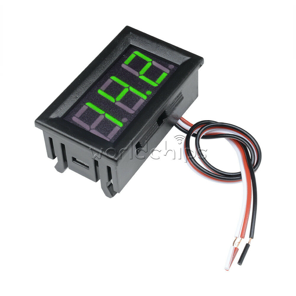 3 Wire 0.56" DC 4.7-30V Green 3 Bit Digital LED Voltmeter Panel Accurate Meter