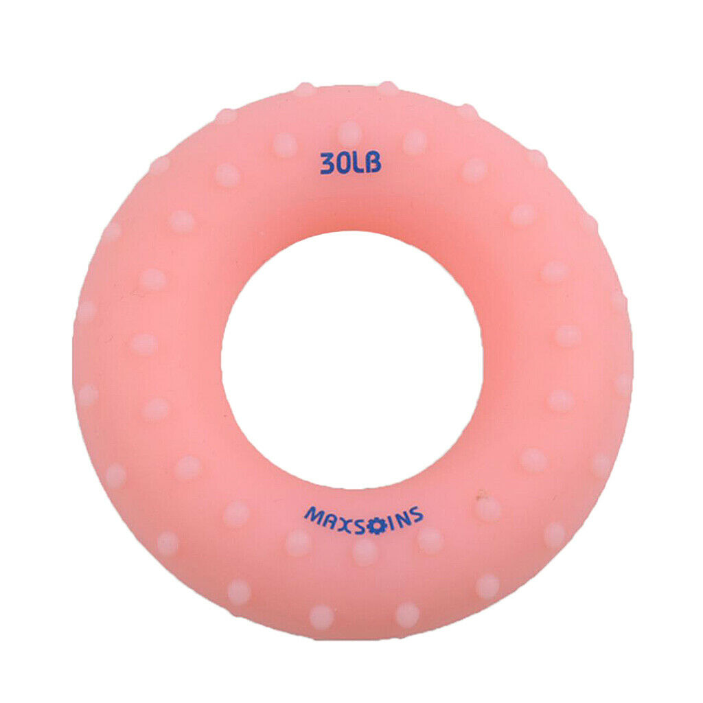 Finger Gripper Strengthener Hand Grip Exerciser Ring 30LB Pink