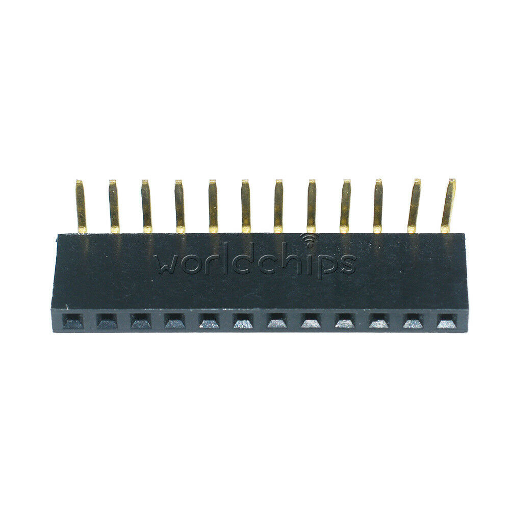 20PCS pitch 1x12Pin Header Right Angle Female Single Row Socket Connector 2.54mm