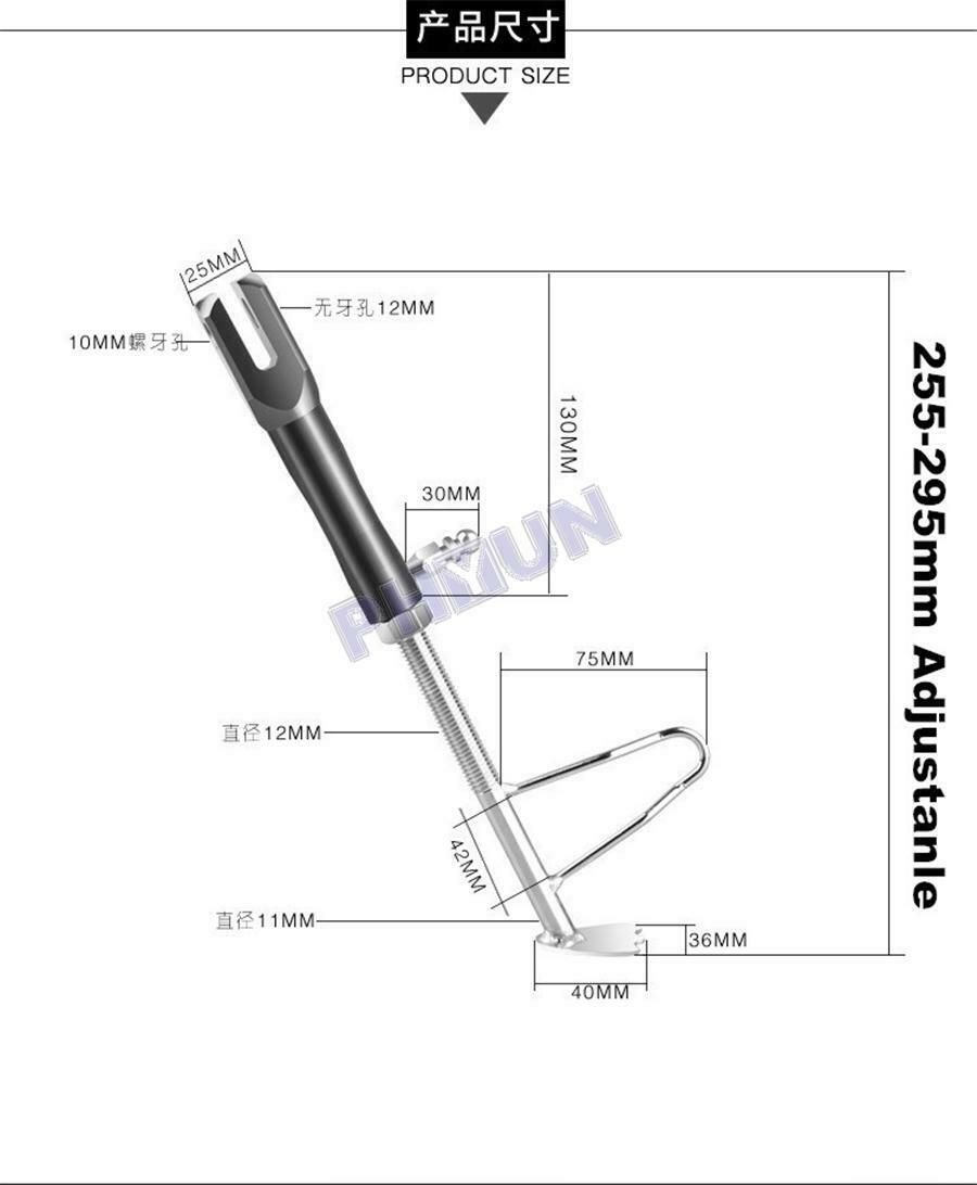 Motorcycle Foot Kickstand Safety Side Stand CNC Aluminum Alloy Universal Durable