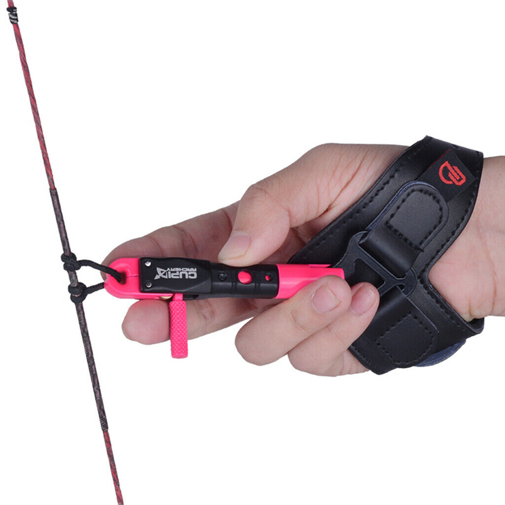 Archery Release Aid Buckle Adjutable Rotary for Archery Compound Bow Pink