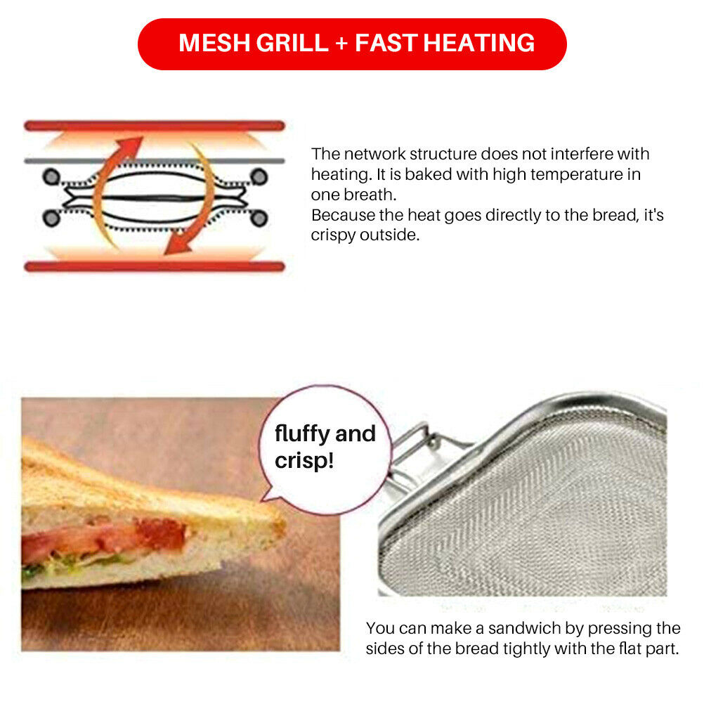 Stainless Steel Baking Rack Bread Sandwich Grilling Net Cooling Rack for Home
