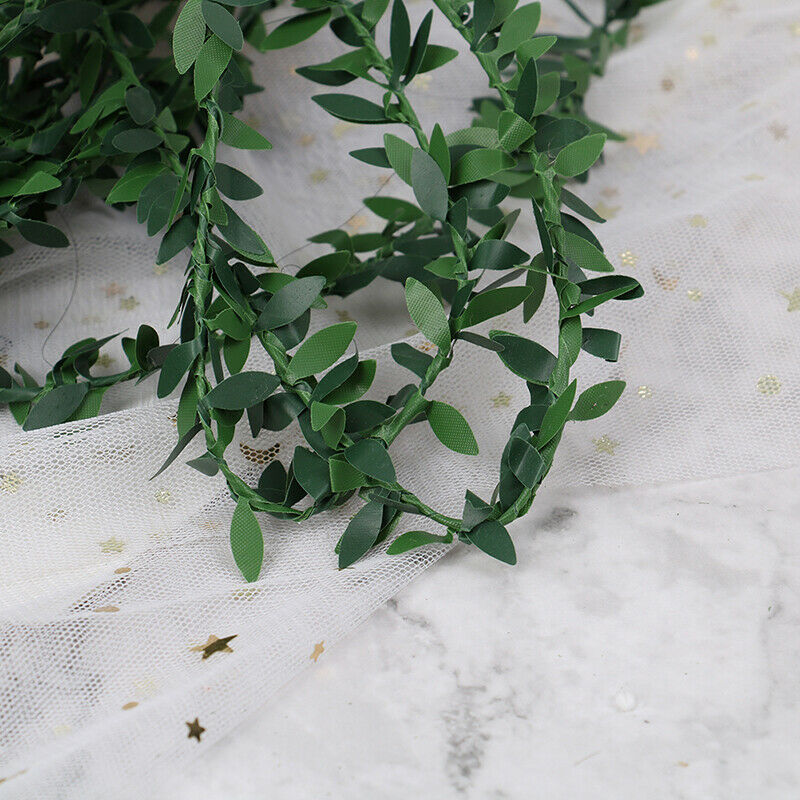 7.5M Artificial Green Leaves Garland Silk Ivy Vines Rattan Xmas Wedding D.l8
