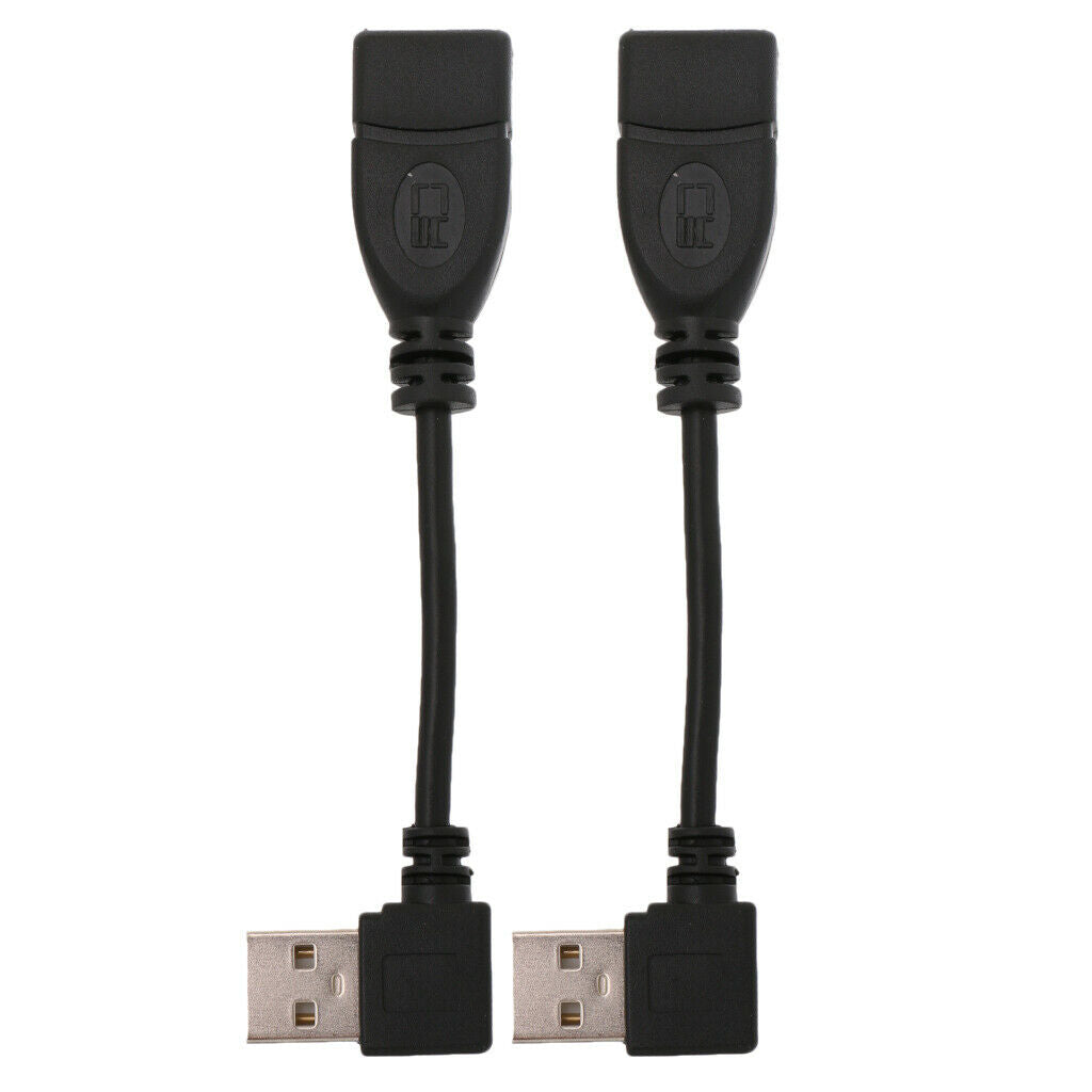 USB 2.0 A Male To Female Angle 90 Degree Extension Adapter Converter Cable