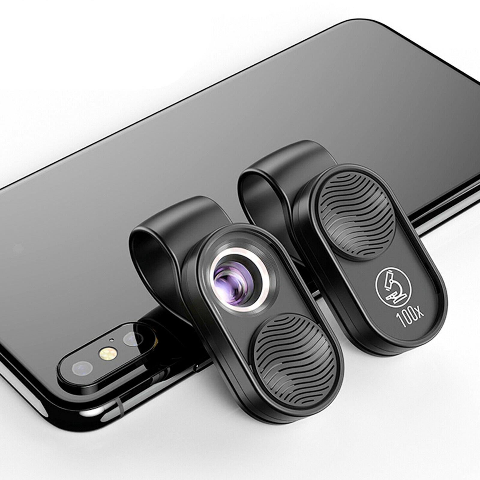 Portable 100x Mini Microscope LED Lens fits Smartphone Easy Carry for Kid