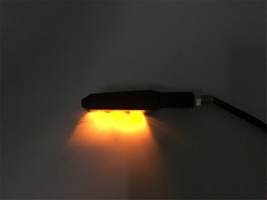 4x LED Smoke Len Motorcycle Bike Amber Super Bright Turn Signal Indicator Light