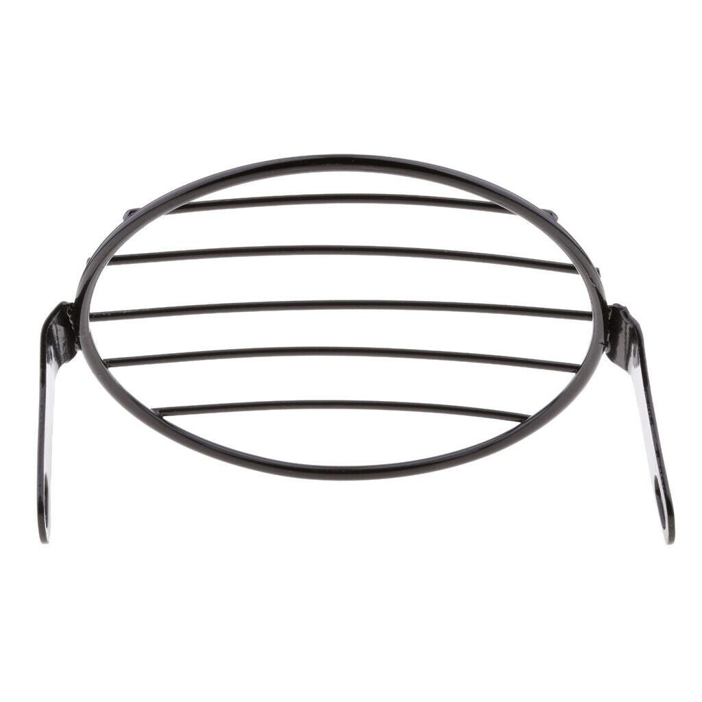 6.7" Retro Black Motorcycle Headlight Grill Bezel Cover Headlight Bezel