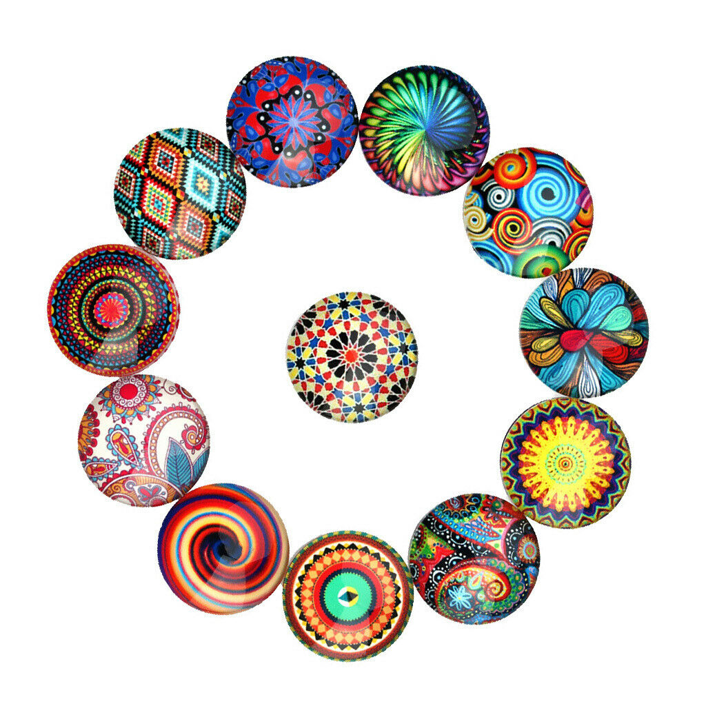 40x Half Round Flatback Cabochon Beads 20mm Button Scrapbooking DIY Decors