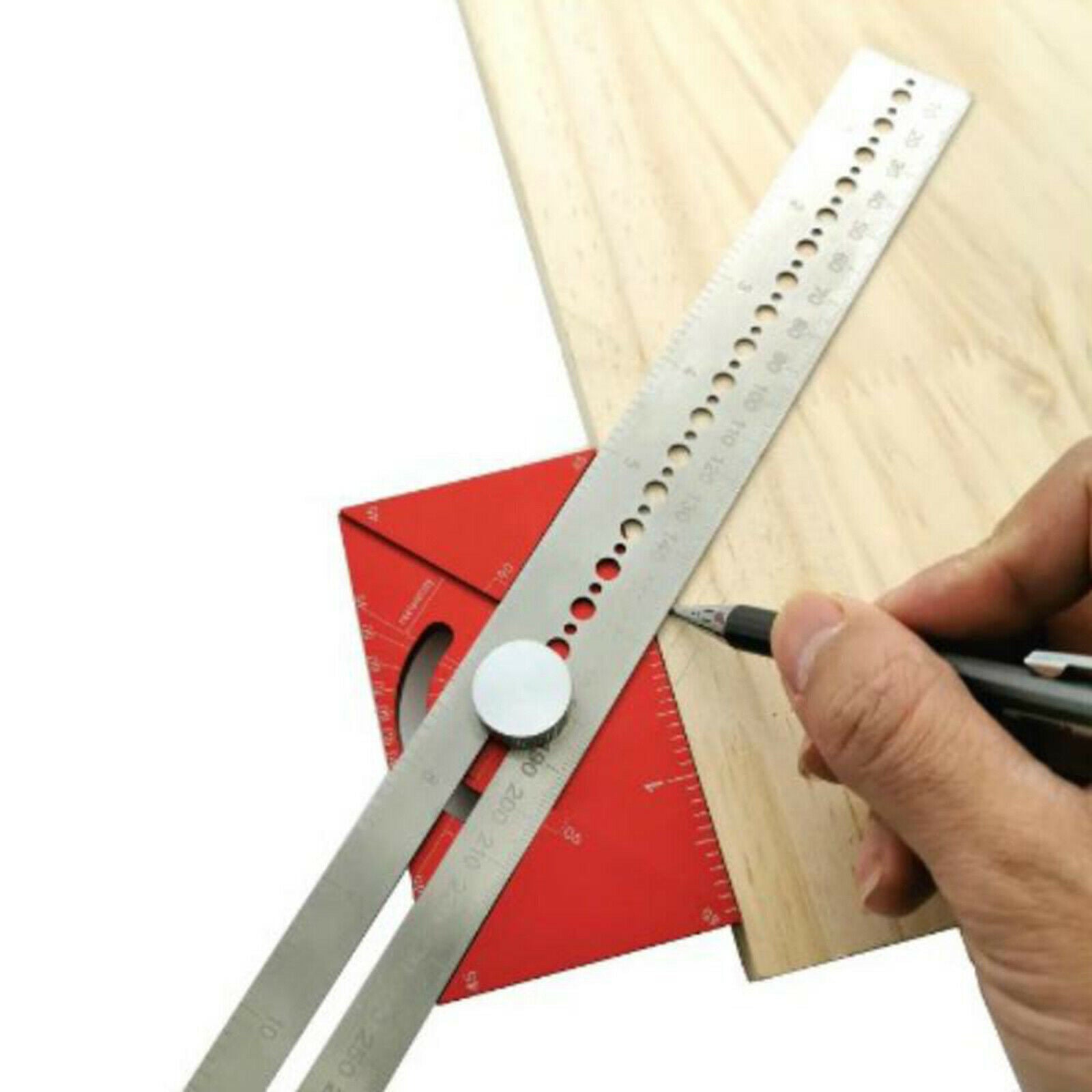 Multifunctional Adjustable Gauge Measurement Tool Woodworking Ruler Angle Ruler
