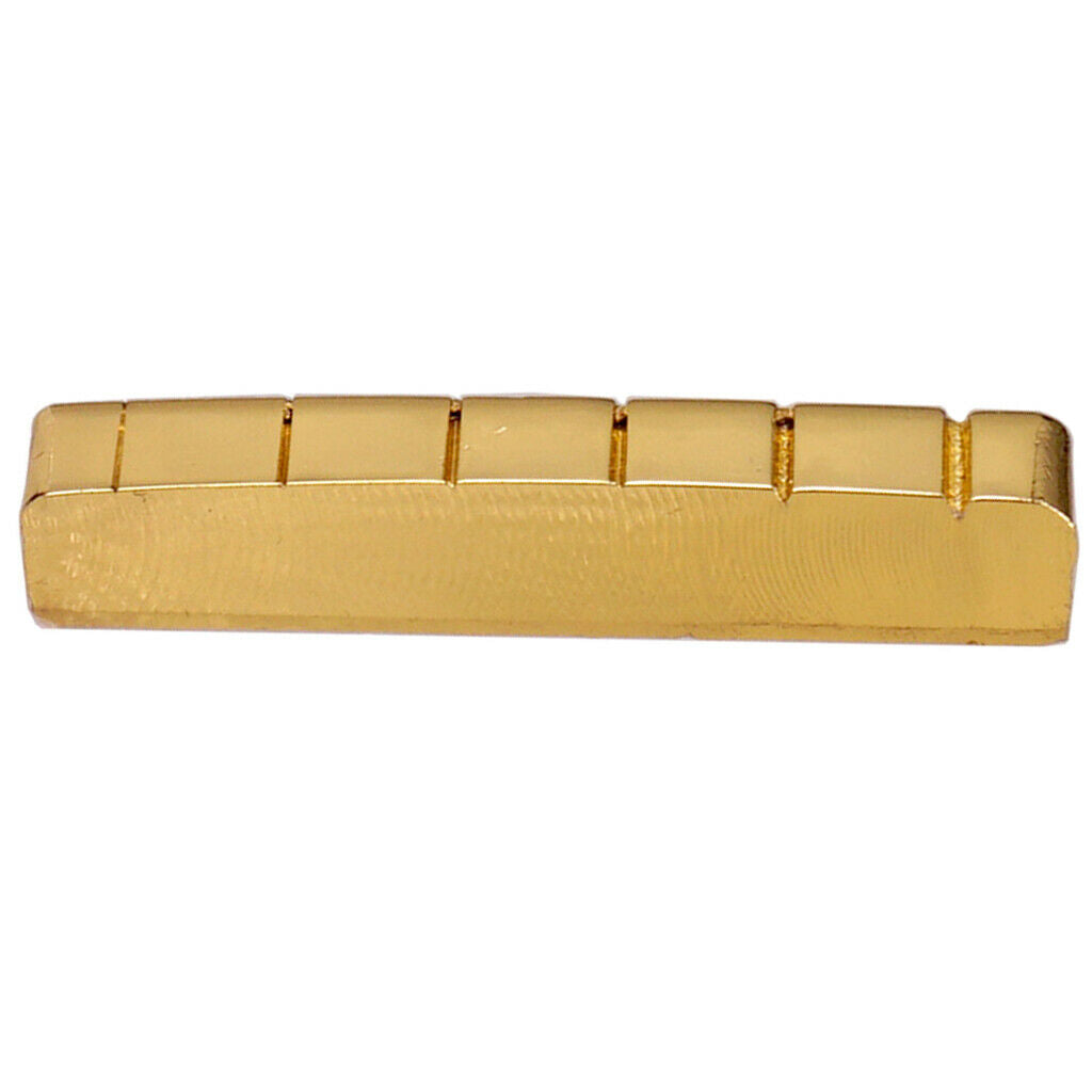 Durable Electric Guitar Roller Bridge Saddle Set 43MM 6 String Brass Slotted