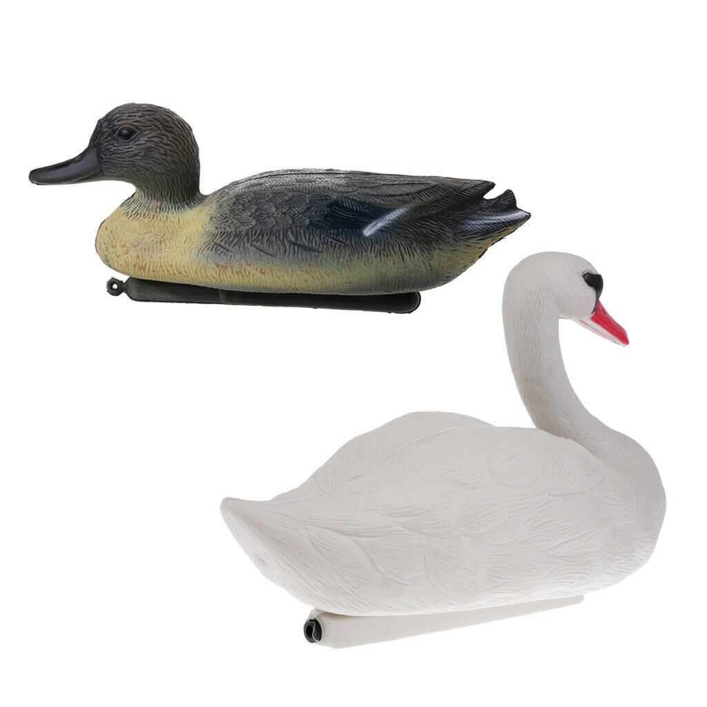 2 Pieces Lifelike Duck Goose Hunting Shooting Decoy Garden Decor