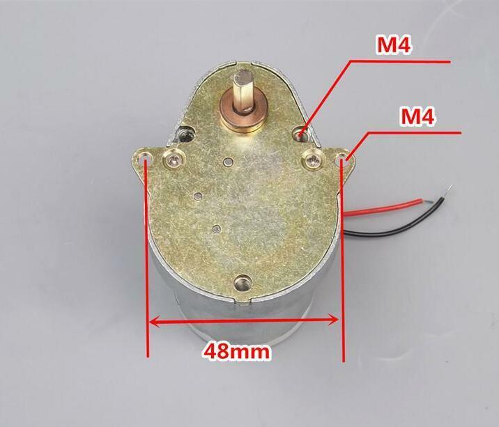 DC24V 60rpm 7-shaped geared motor Full Metal Gearbox D-axis Gearmotors