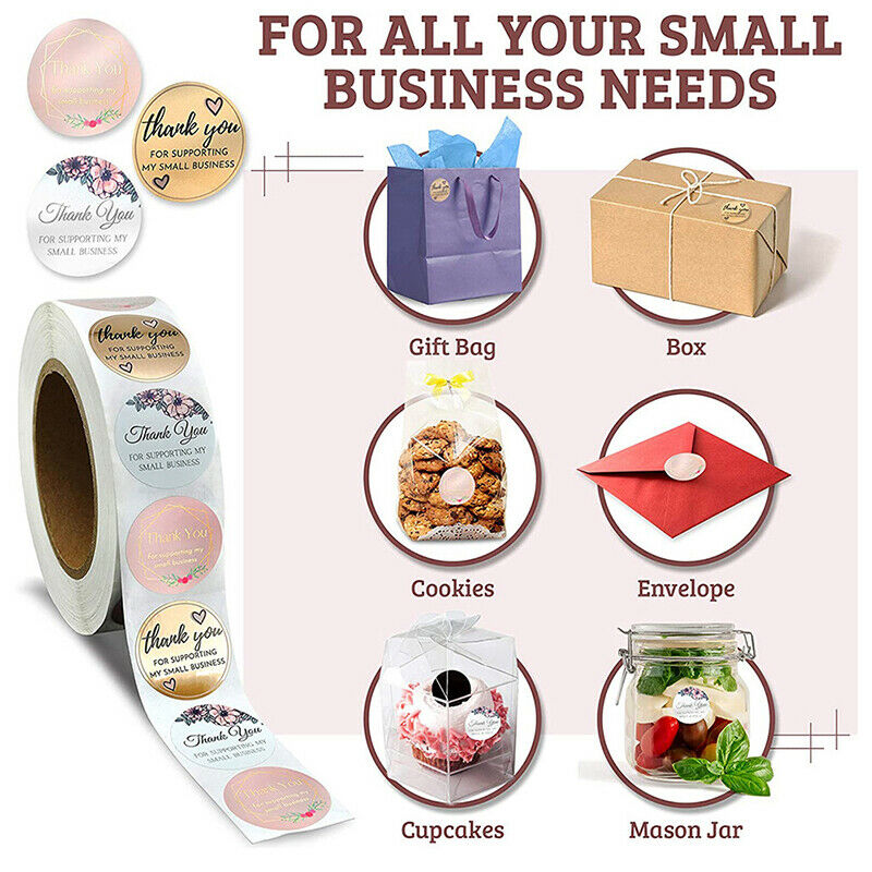 500PCS/roll thank you for support stickers Gift Seal Labels For Sh.l8