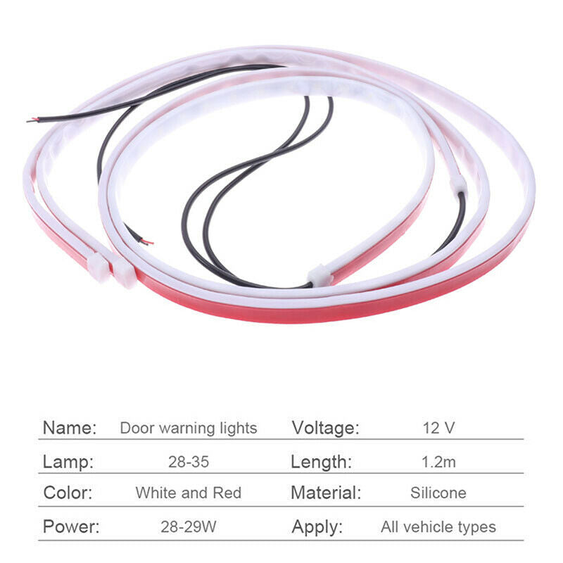 2X Anti-collision Car Door Strip Opened Warning Lamp Flashing Signal LED LigBDA