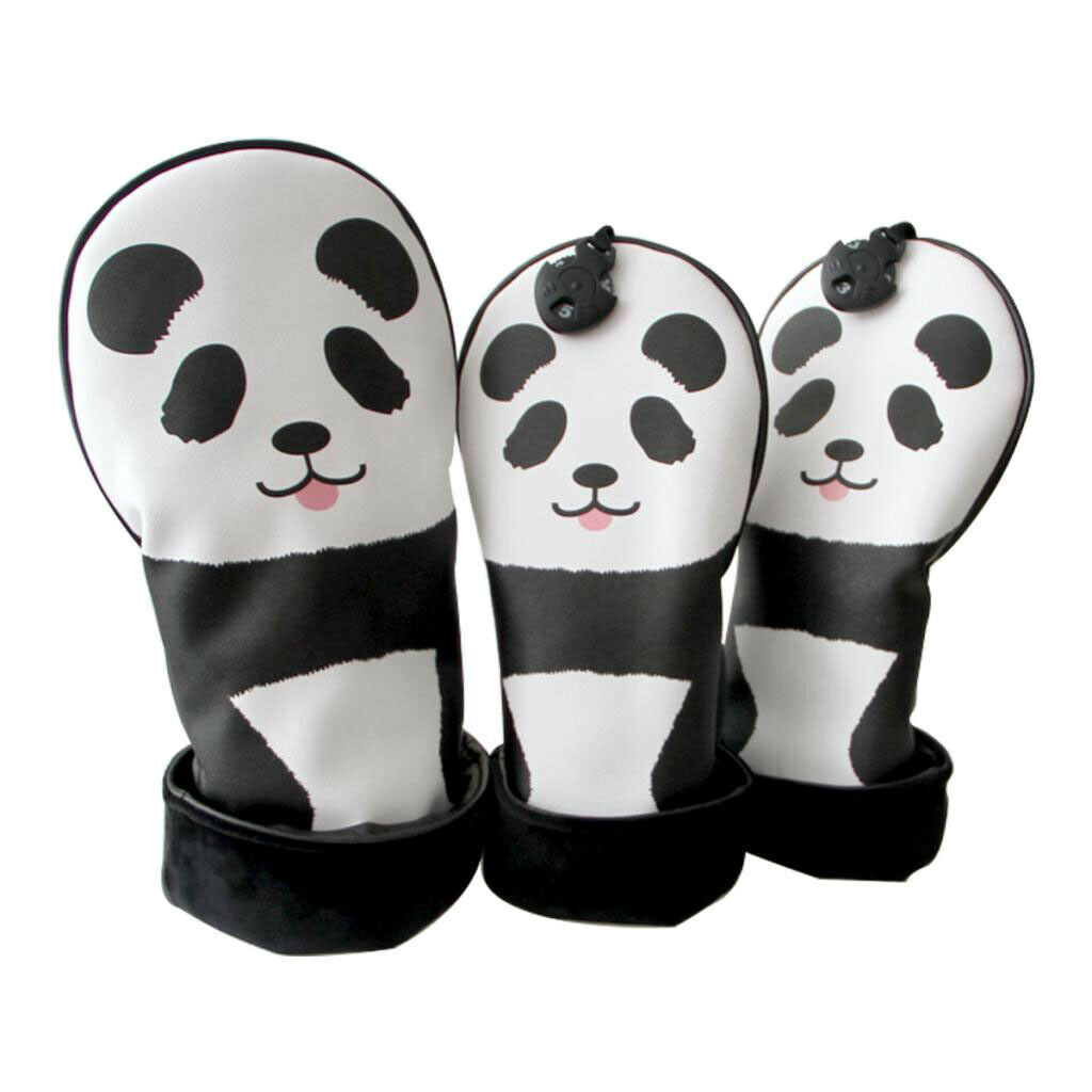 3pcs Golf Club Head Covers Golf Wood Driver Head Protective Replacement Part