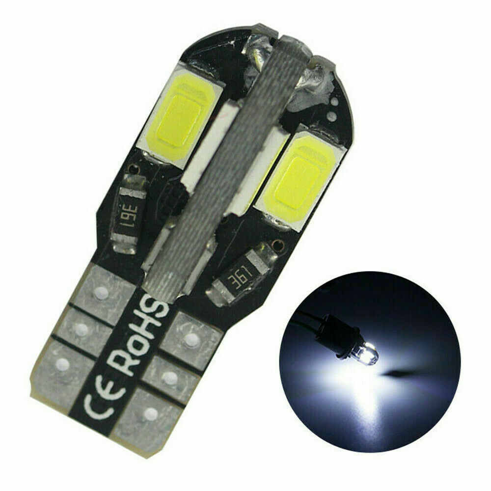 20PC T10 6500K White LED Car Canbus Error Free Light Bulb Lamps 5730 168 194 W5W