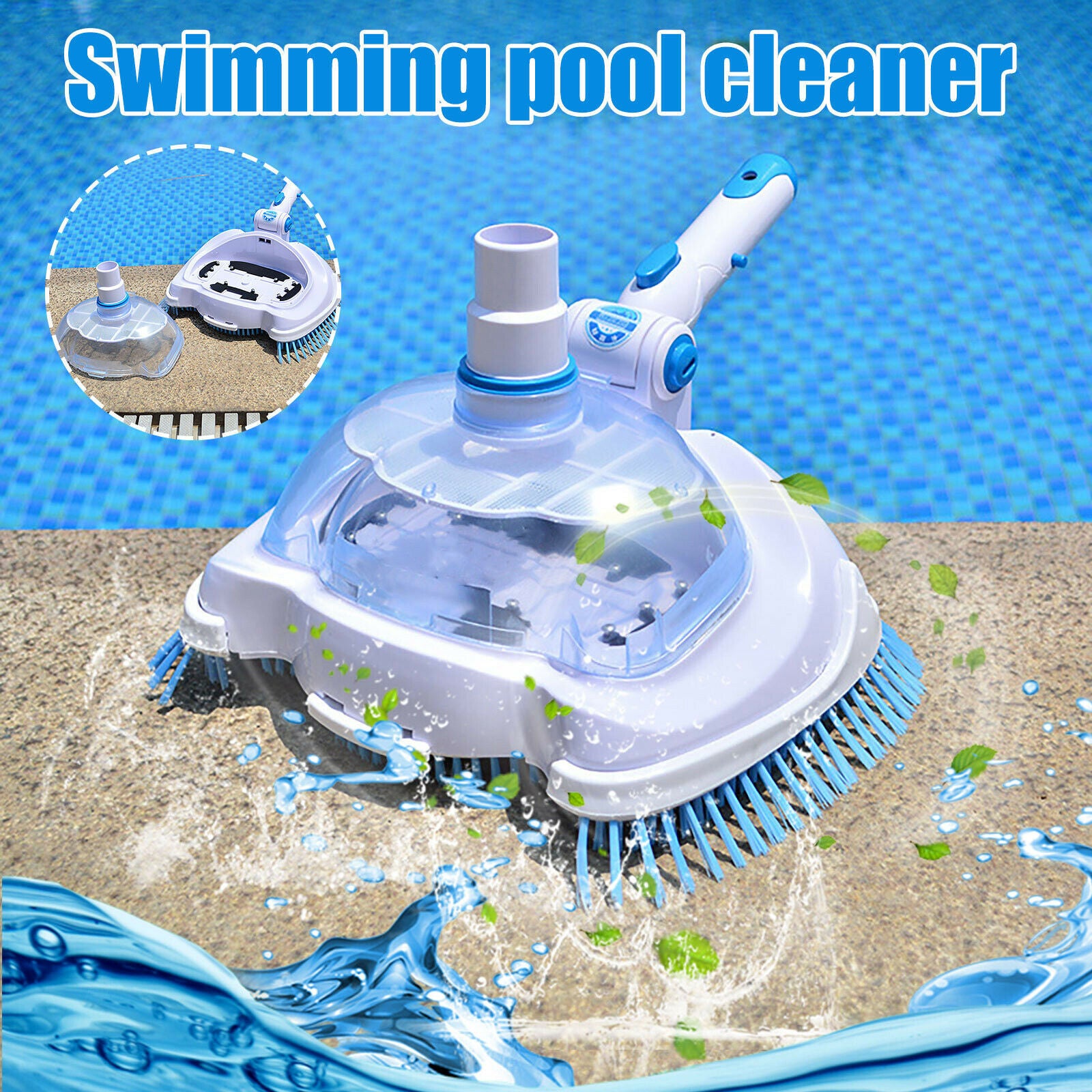 1pc Heavy Duty Swimming Pool Vacuum Brushing Head Universal Cleaning Tool