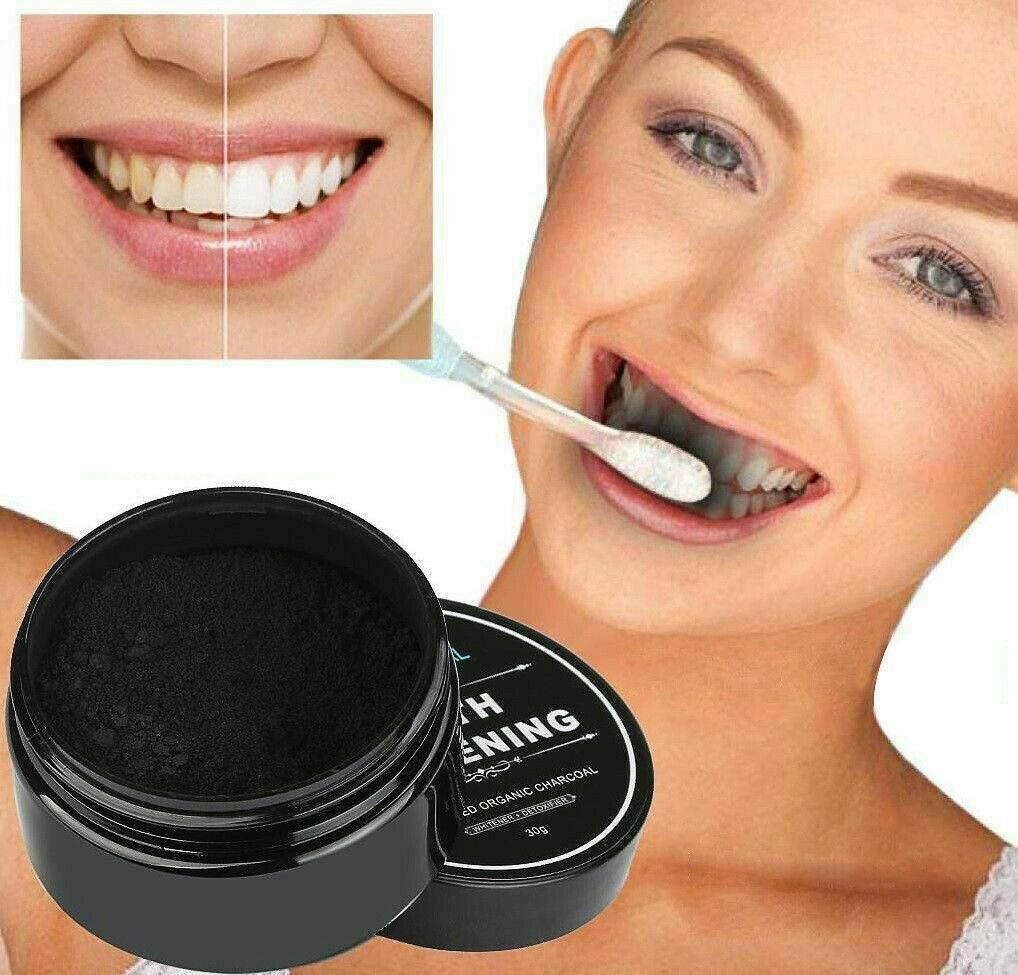 Activated Charcoal Powder Natural Organic Black Teeth Whitening Toothpaste NEW !