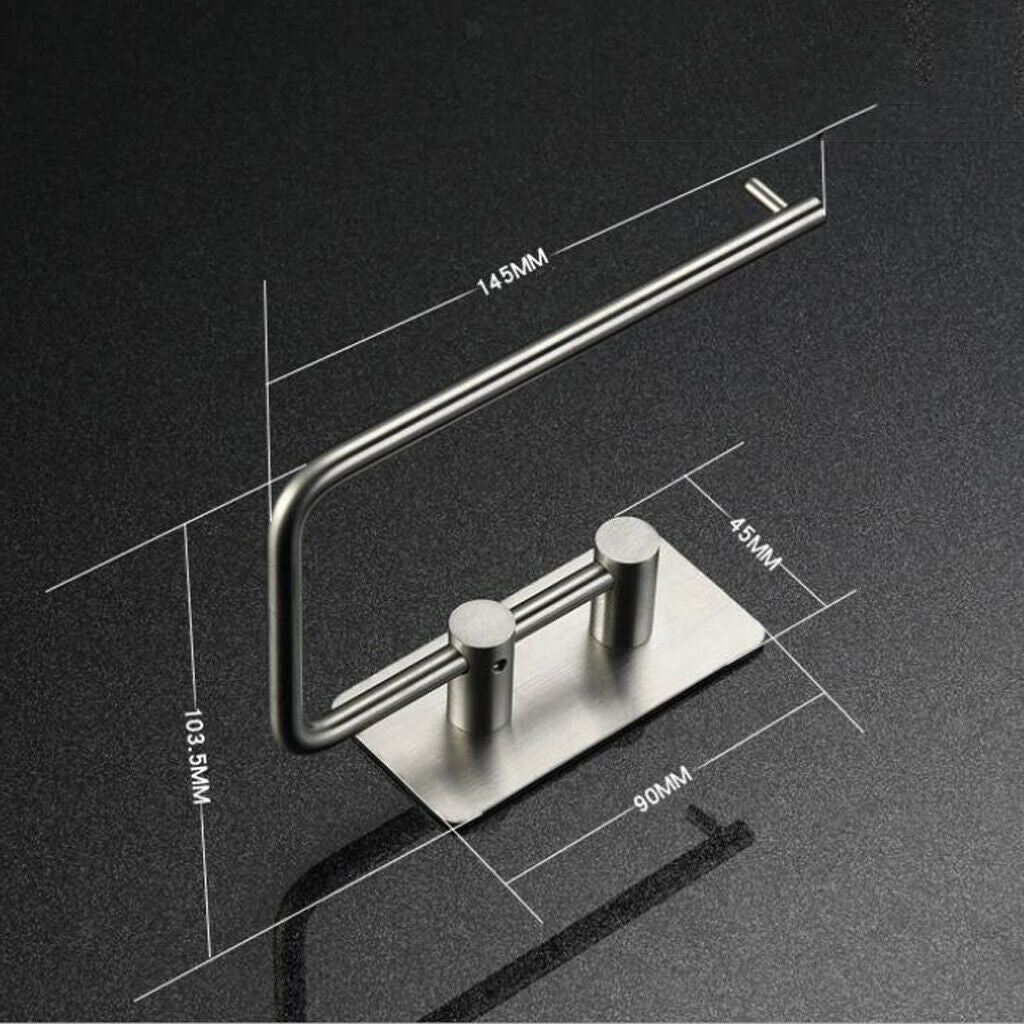 Adhesive Stainless Steel Tissue Paper Holder Towel Rack Towel Bar 14.5cm