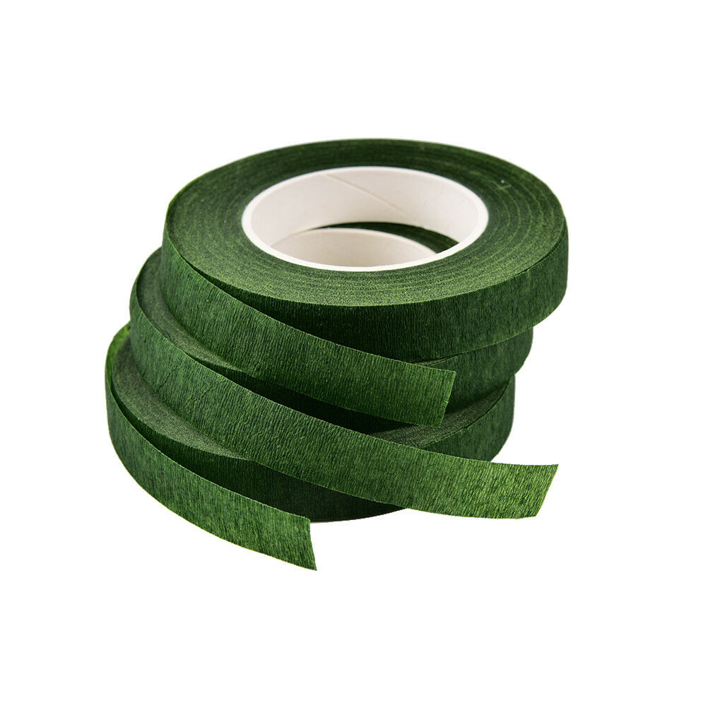 Durable Rolls Waterproof Green Florist Stem Elastic Tapes Floral Flower12mm Tape