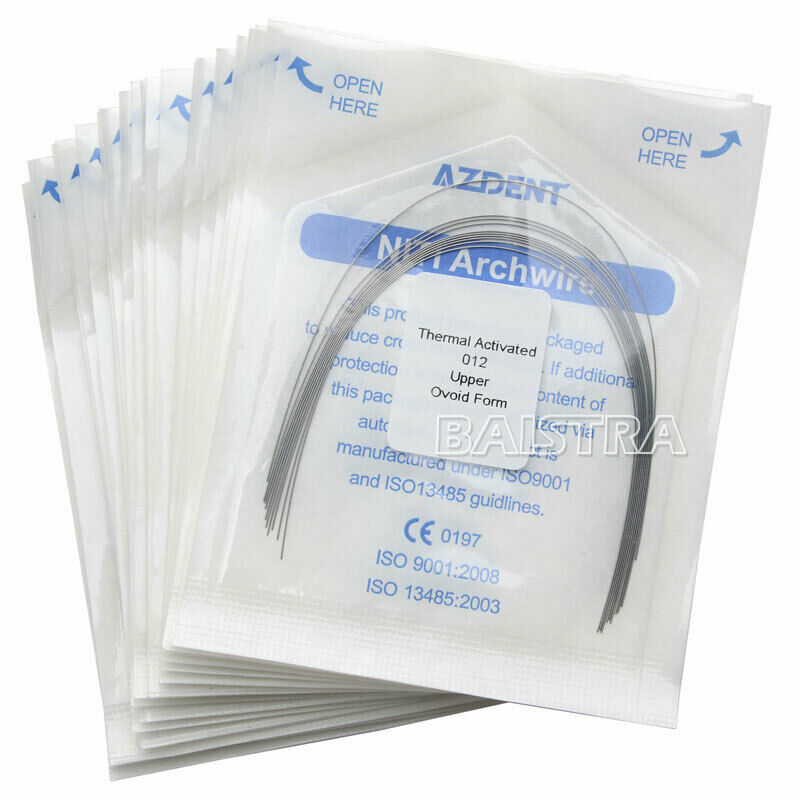 30 X Dental Ortho Heat Thermal Activated Niti Arch Wire Round Upper/Lower AZDENT