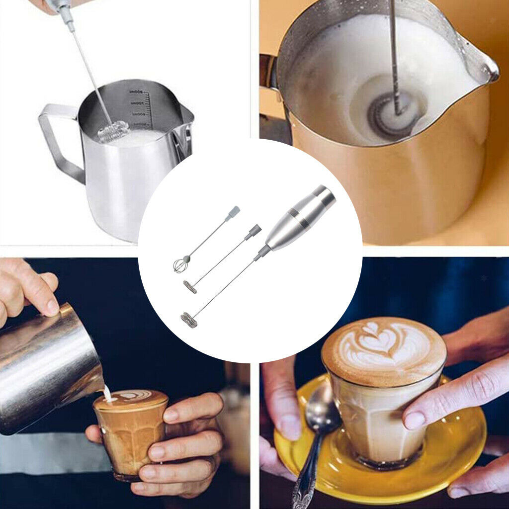 Electric Milk Frother Egg Beater Handheld Foamer Blender Creamer Drink Mixer