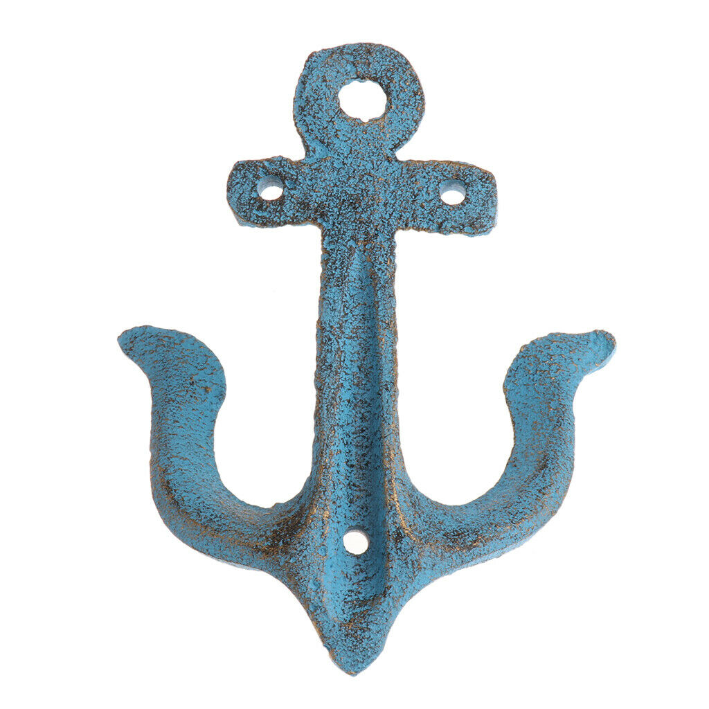 Set 2PCS Retro Strong Anchor Coat Hook Bedroom Bathroom Storage Metal Hooks