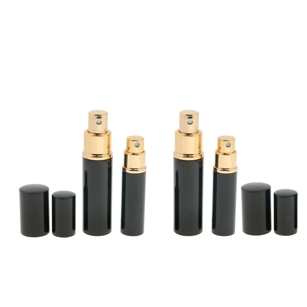 4 Pcs 5ml&10ml Travel Refillable Liquid Perfume  Empty Spray Bottles