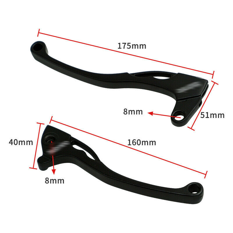 Motorcycle ATV Bikes Handle Brake Lever with Clutch for 8mm Dia. Aluminum Alloy