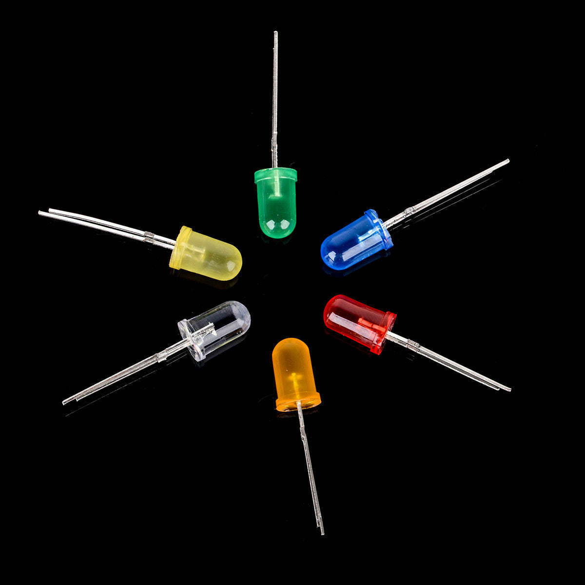 10 Value 200pcs Six colors 5mm Round Bright Light LED Diode Assortment Kit Set