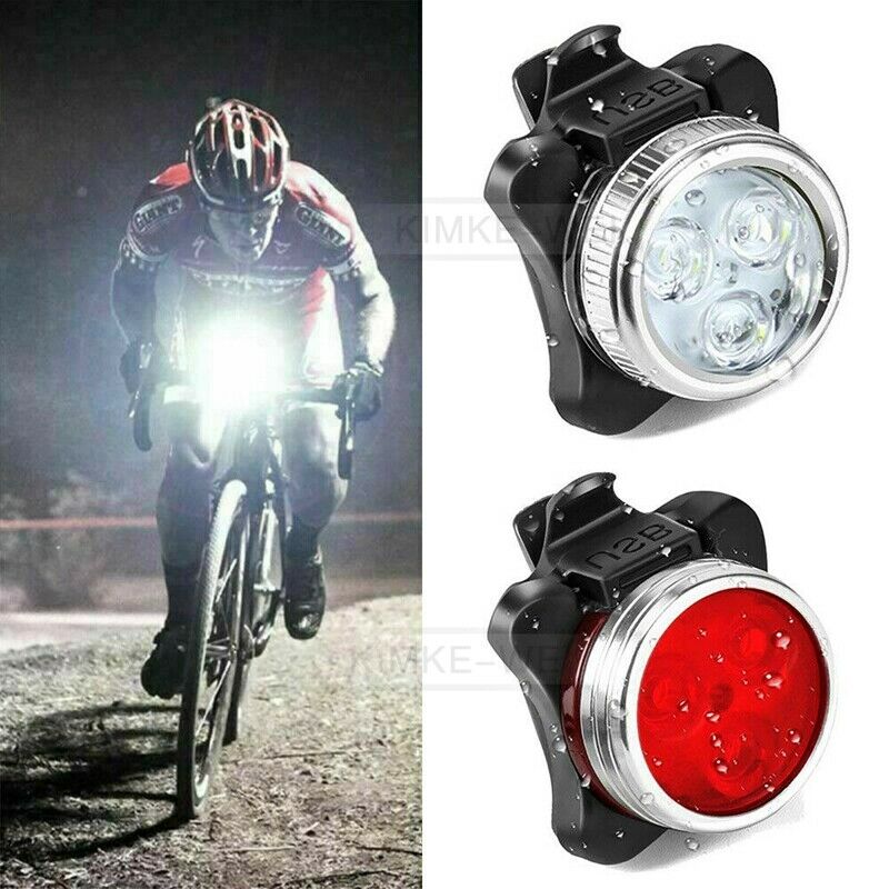 2x LED USB Rechargeable Cycling Bicycle Bike Head Front Rear Tail Light Lamp Set