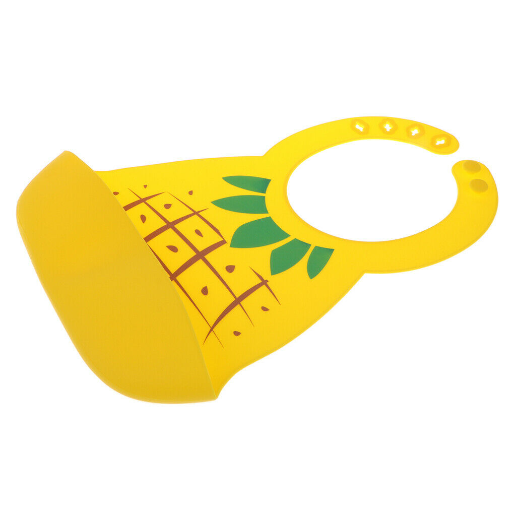 Baby Infants Cute Silicone Waterproof Bibs Baby Lunch Bibs  Pineapple