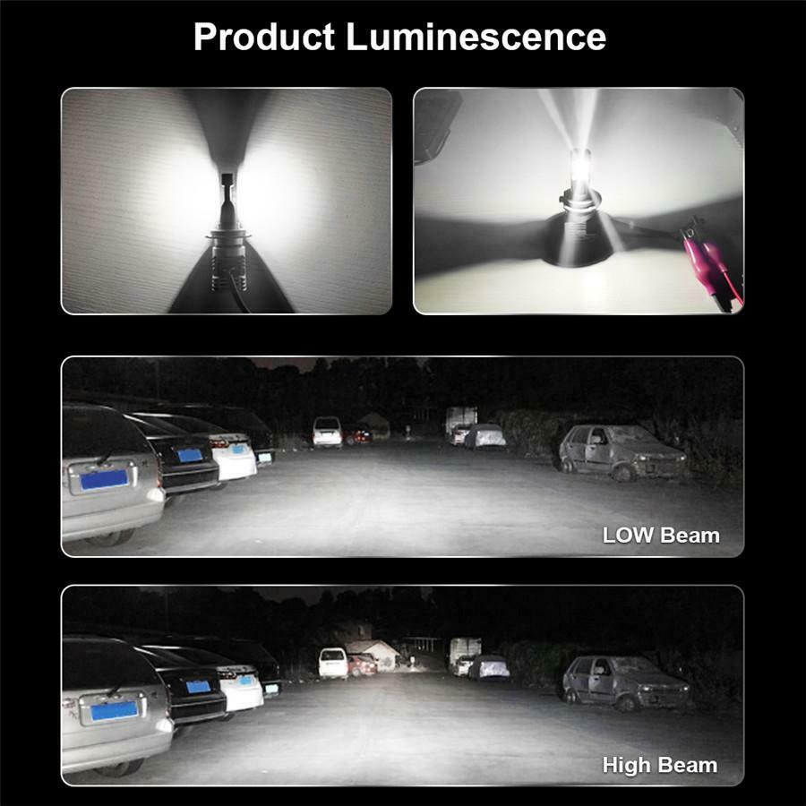 2x H4 9003 HB2 LED Headlights Bulbs High&Low Beam 110W 12000LM Error Free White