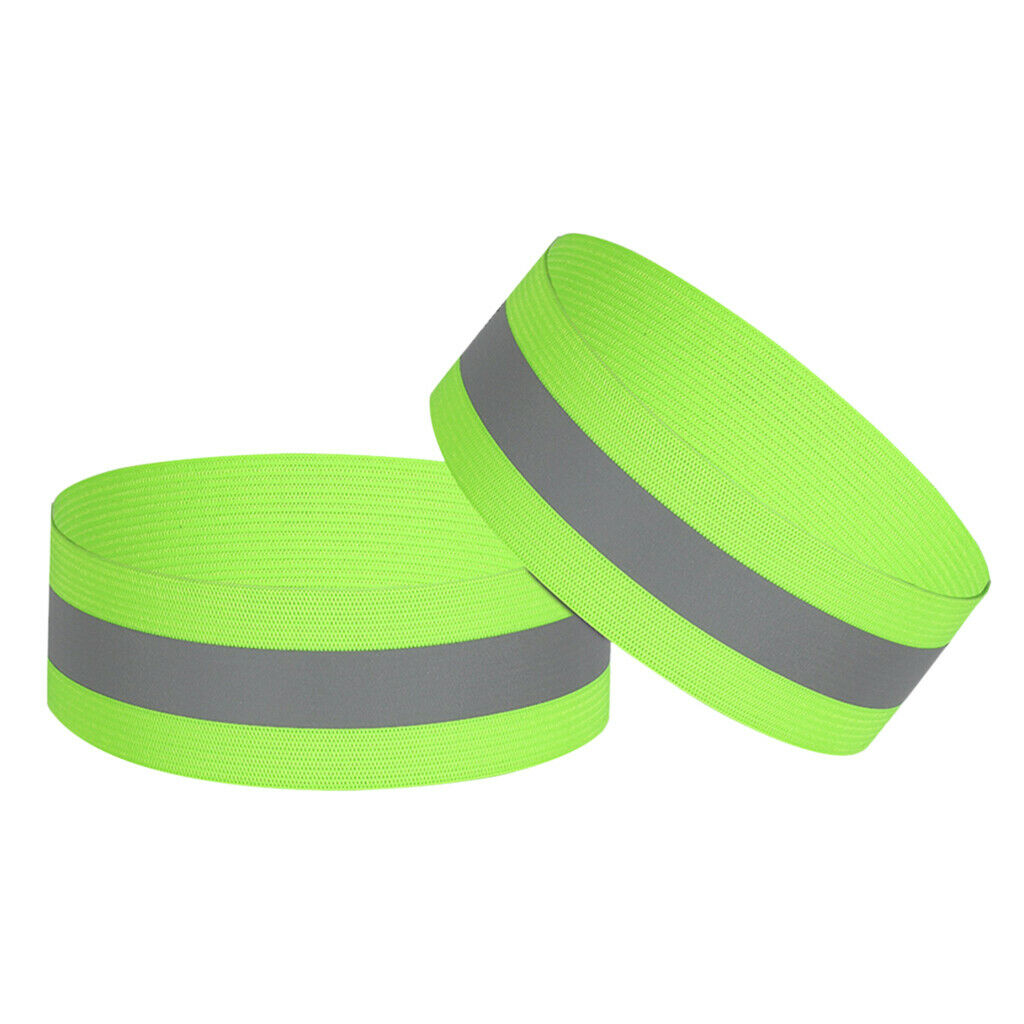 High Visibility Reflective Night Running Walking Elastic Strap Wristbands Ankle
