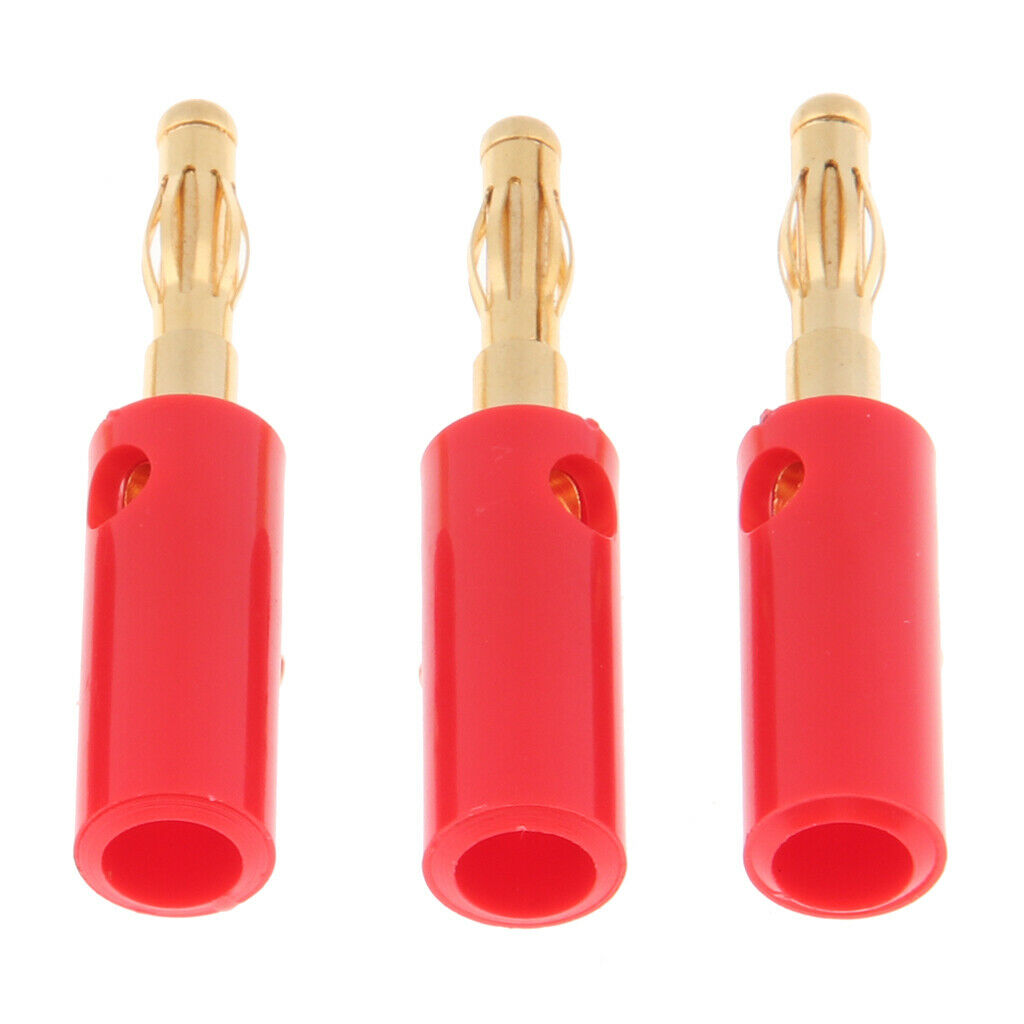 10pcs Banana Plugs Screw Type 4mm Plug Audio Speaker Cable Wire Connectors