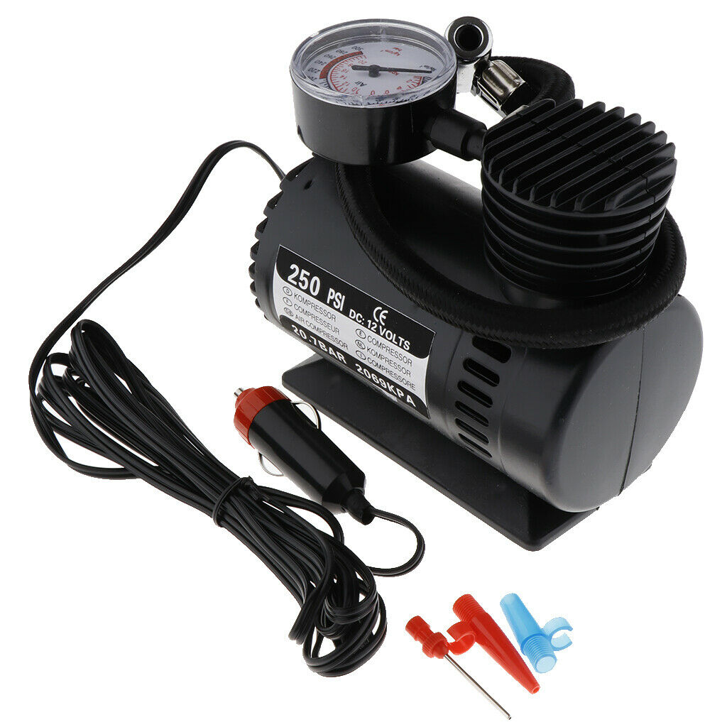 300 PSI Auto Tire Air Compressor, Useful Emergency Device for Car and Bike